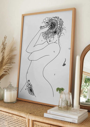 Tablou înramat „Flower Girl” de Pictufy Studio II