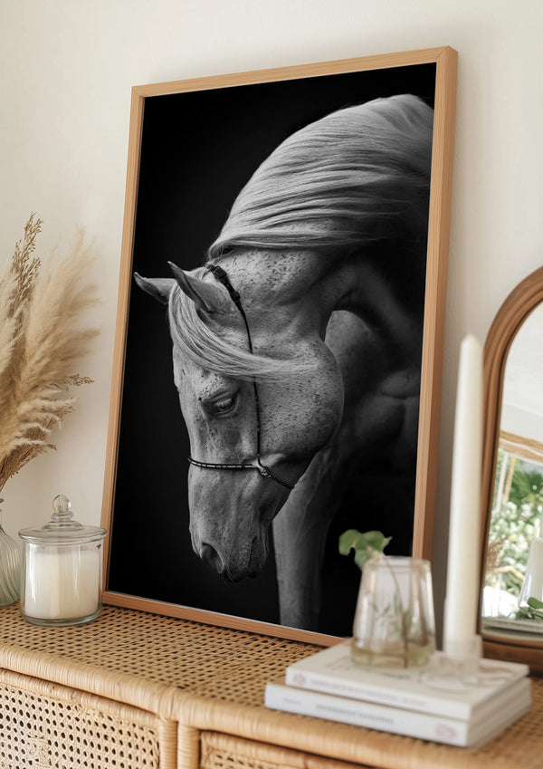 Tablou înramat „white stallion” de Ulrike Leinemann