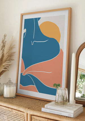 Tablou înramat „Blue Shoulder” de Pictufy Studio II