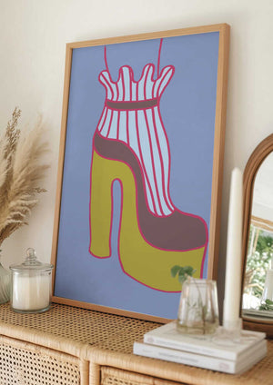 Tablou înramat „Yellow Heel 01” de Pictufy Studio