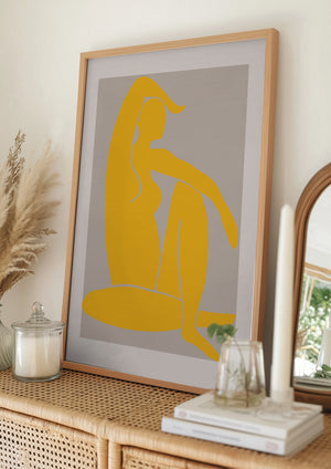 Tablou înramat „Yellow Figure” de Pictufy Studio II