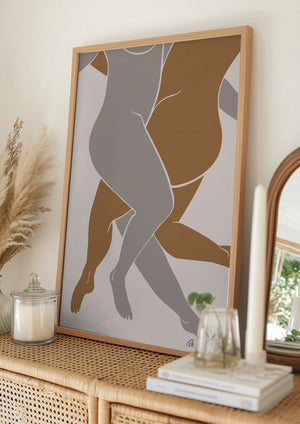 Tablou înramat „Lovers Beige” de Pictufy Studio II