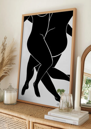 Tablou înramat „Lovers Black” de Pictufy Studio II