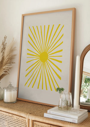 Tablou înramat „The Sun” de Pictufy Studio