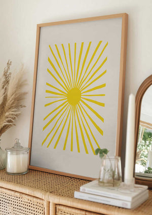 Tablou înramat „The Sun” de Pictufy Studio