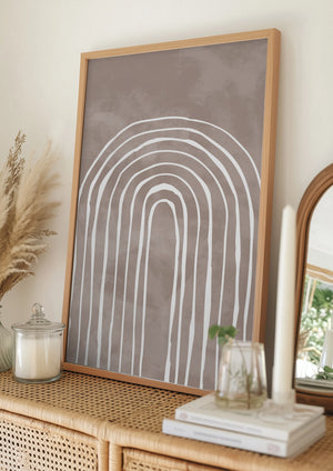 Tablou înramat „Arch_one way_003_white” de Pictufy Studio II
