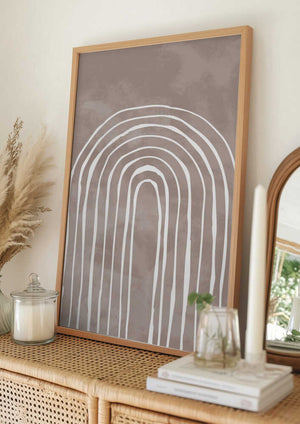 Tablou înramat „Arch_one way_003_white” de Pictufy Studio II