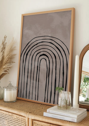 Tablou înramat „Arch_one way_004_black” de Pictufy Studio II