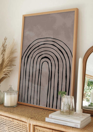 Tablou înramat „Arch_one way_004_black” de Pictufy Studio II