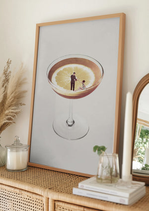 Tablou înramat „My drink needs a drink” de Maarten Léon