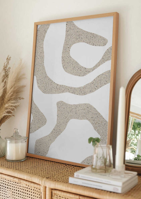 Tablou înramat „Sandy Contours” de uplusmestudio