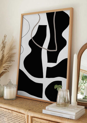 Tablou înramat „Flowing Silhouettes” de uplusmestudio