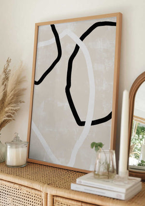 Tablou înramat „Curved Lines Dance” de uplusmestudio