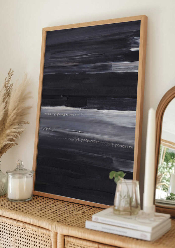 Tablou înramat „Expressive Monochrome Strokes” de uplusmestudio