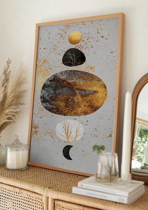 Tablou înramat „Sun And Moon” de Elisabeth Fredriksson