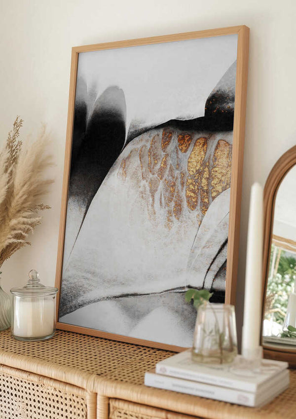 Tablou înramat „Gold Veins” de Elisabeth Fredriksson