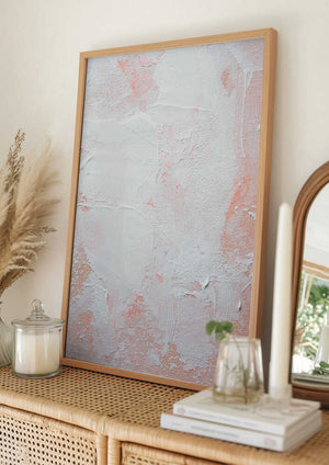 Tablou înramat „Minimalist Design With Peach And White Tones” de uplusmestudio