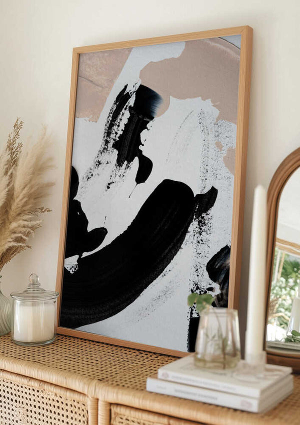 Tablou înramat „Monochrome Dance” de uplusmestudio