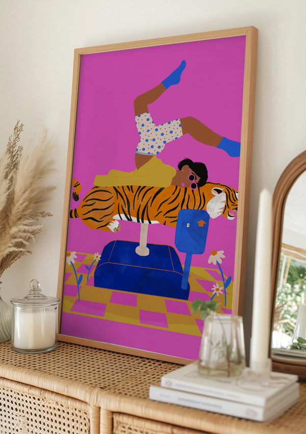 Tablou înramat „Put a tiger in your heart” de Jota de jai