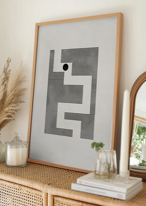 Tablou înramat „Minimalist maze” de Pictufy Studio II