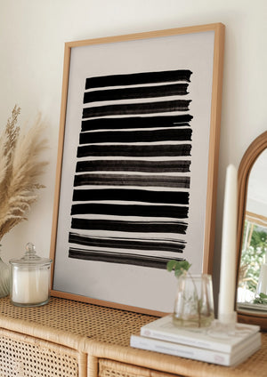 Tablou înramat „Stripes_Beige” de Pictufy Studio II