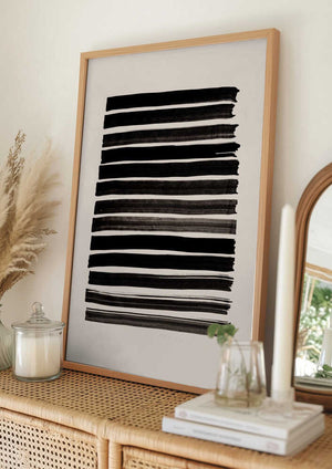 Tablou înramat „Stripes_Beige” de Pictufy Studio II