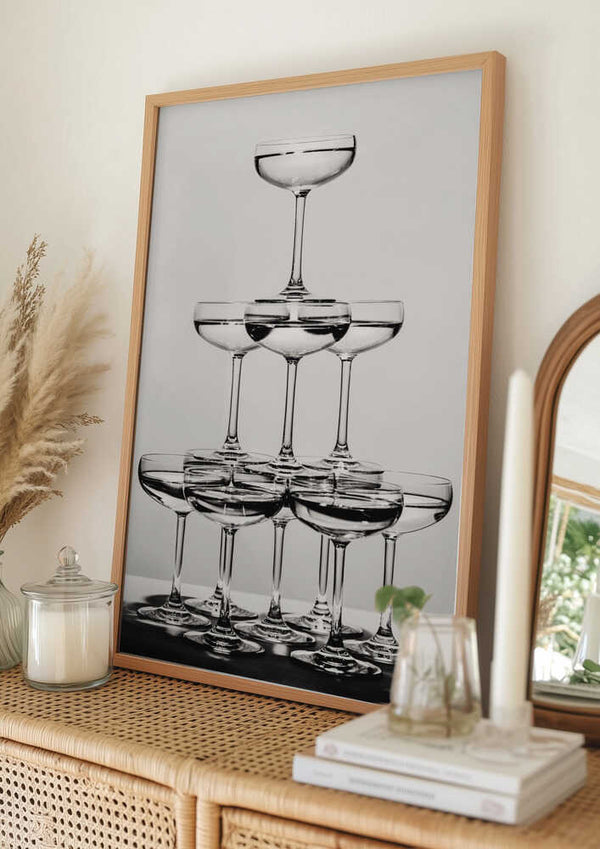 Tablou înramat „Champagne tower_6” de Pictufy Studio III