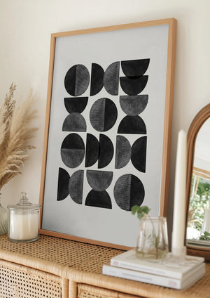 Tablou înramat „Geometric Rhythm” de THE MIUUS STUDIO