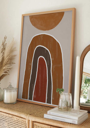 Tablou înramat „Earthy Arches” de THE MIUUS STUDIO
