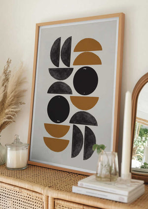 Tablou înramat „Geometric Harmony” de THE MIUUS STUDIO