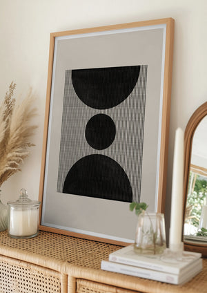 Tablou înramat „Geometric Echoes” de THE MIUUS STUDIO