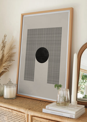 Tablou înramat „Geometric Eclipse” de THE MIUUS STUDIO