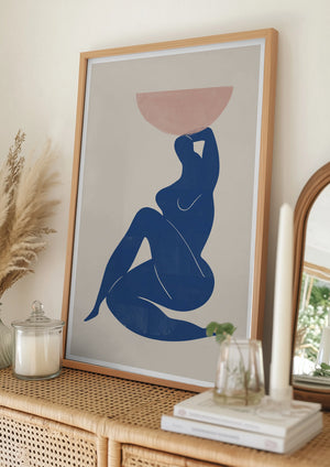 Tablou înramat „Harmony in Blue” de THE MIUUS STUDIO