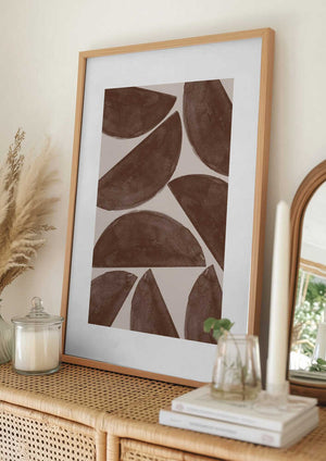 Tablou înramat „Earthy Crescents” de THE MIUUS STUDIO