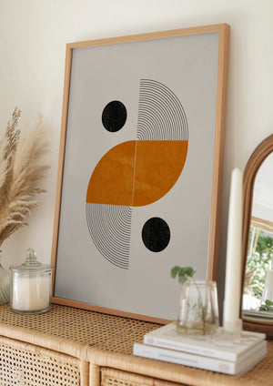 Tablou înramat „Geometric Harmony” de THE MIUUS STUDIO