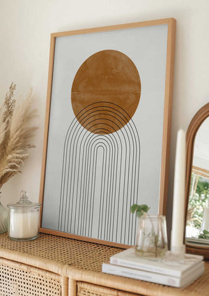 Tablou înramat „Golden Arch Echoes” de THE MIUUS STUDIO