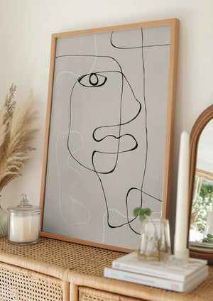 Tablou înramat „Line Expression” de THE MIUUS STUDIO