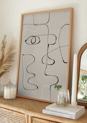 Tablou înramat „Abstract Facescape” de THE MIUUS STUDIO