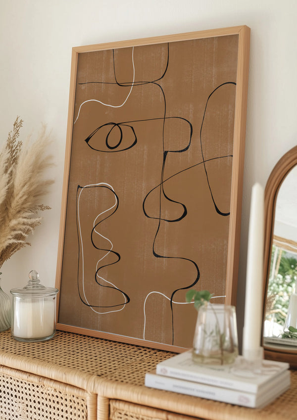 Tablou înramat „Whimsical Lines” de THE MIUUS STUDIO