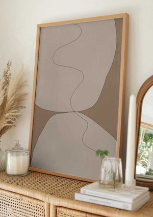 Tablou înramat „Curves of Serenity” de THE MIUUS STUDIO