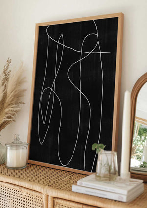 Tablou înramat „Abstract Line No2.” de THE MIUUS STUDIO