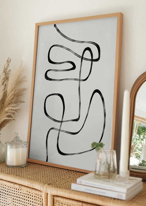 Tablou înramat „Infinite Curves” de THE MIUUS STUDIO