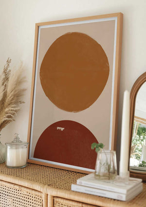 Tablou înramat „Dual Circles Harmony” de THE MIUUS STUDIO
