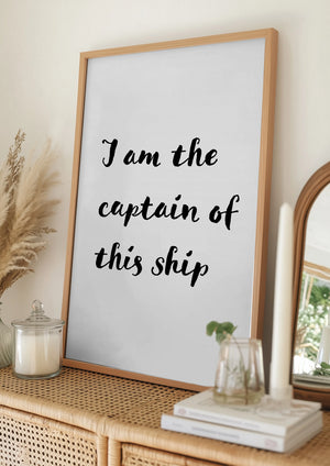 Tablou înramat „I am the captain of this ship” de Pictufy Studio II