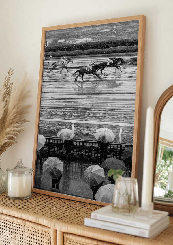 Tablou înramat „ Horse racing” de Takashi Hasegawa