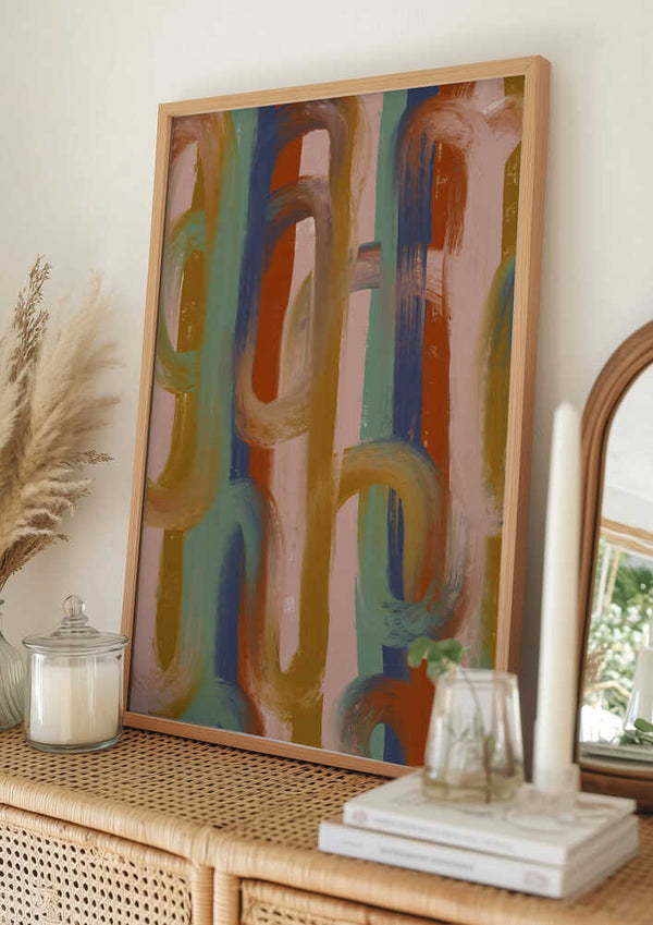 Tablou înramat „Flowing Hues Harmony” de Treechild