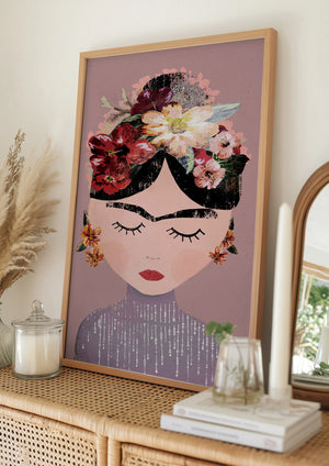 Tablou înramat „Floral Serenity” de Treechild