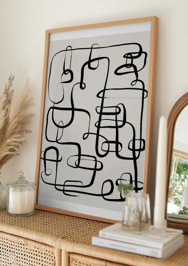 Tablou înramat „Endless Curves Dance” de Treechild