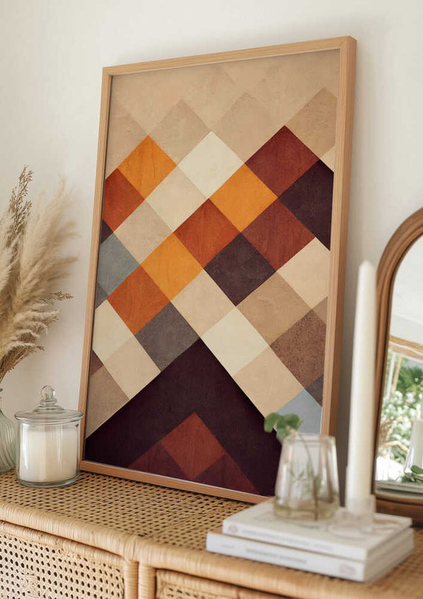 Tablou înramat „Geometric Harmony” de Treechild