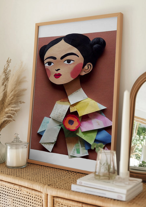 Tablou înramat „Paper Portrait Blossom” de Treechild